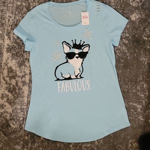 Justice baby blue girls tshirt